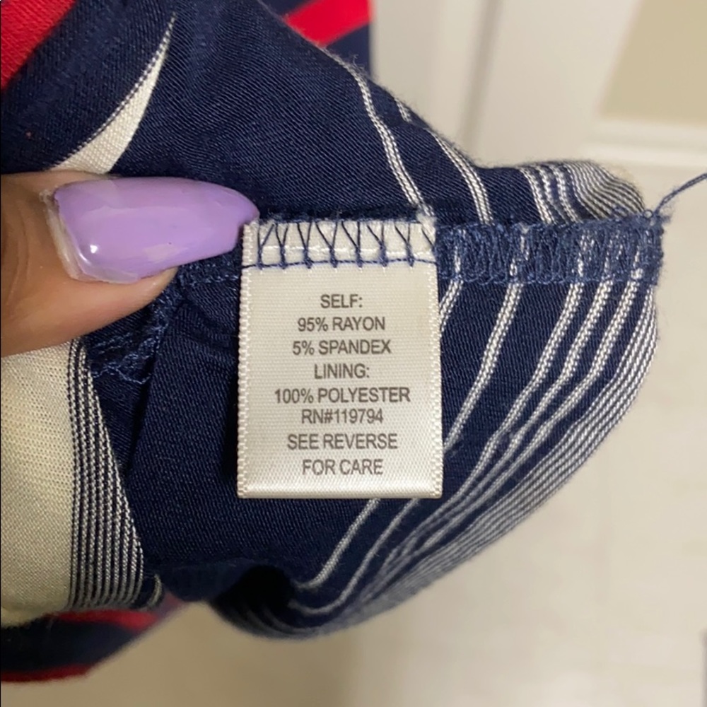 One World Blue/Red/White Casual Maxi Dress - Picture 4 of 4